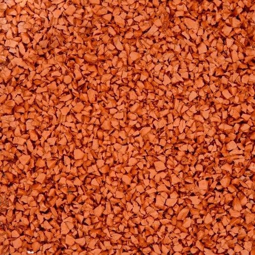 Solid bright red rubber paving colour swatch