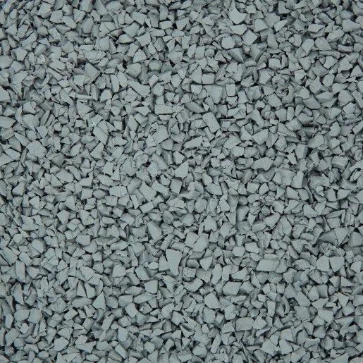 Solid mid-tone grey rubber paving colour swatch