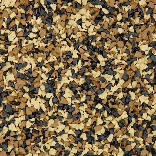 Mocha rich-brown rubber paving blend swatch