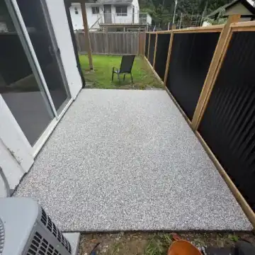 Rubber paved patio project