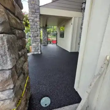 Rubber paved patio project