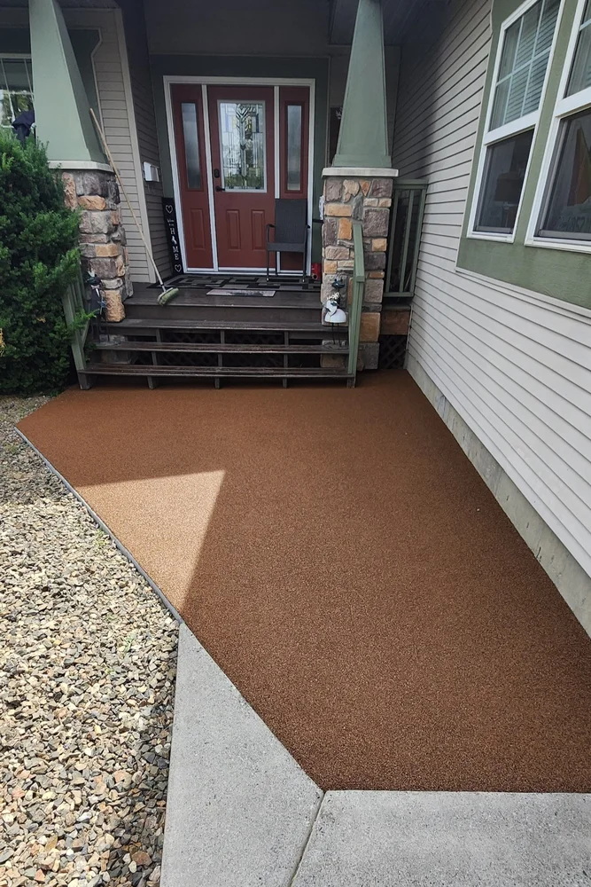 Brown rubber front entry pad