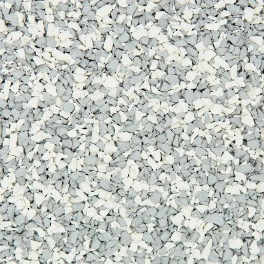Platinum light-grey rubber paving blend swatch