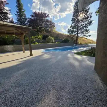 Rubber paved pool deck project