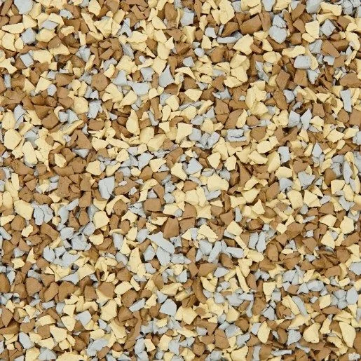 Sandstone tan multi-tone rubber paving blend swatch