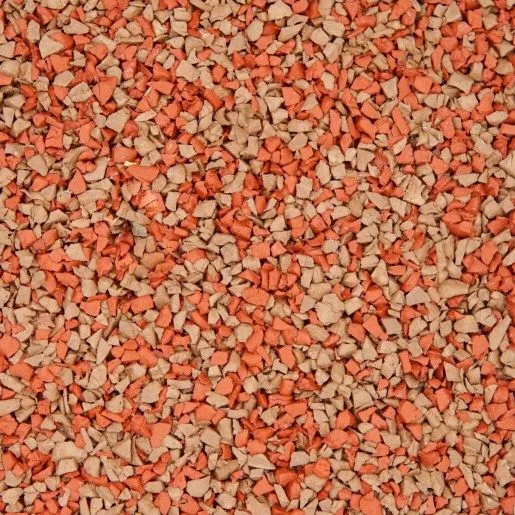 Terracotta red-clay rubber paving blend swatch