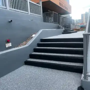 Rubber paved walkway project